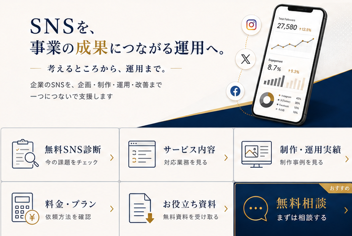 法人向けLINEリッチメニュー
